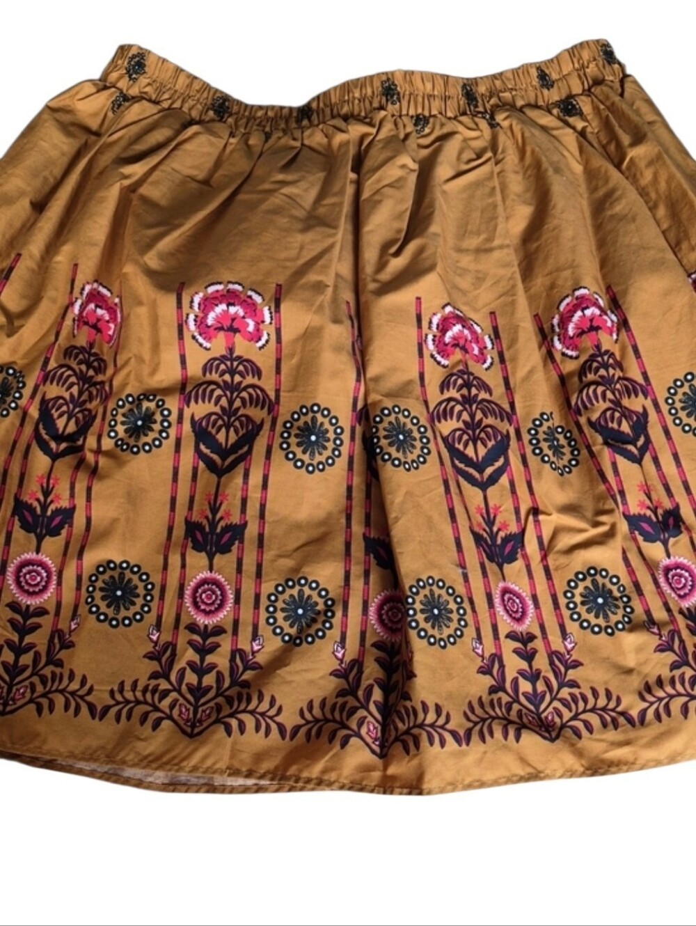 A Loves A Girls XL Dark Blaze Floral Border Print Skirt NWT